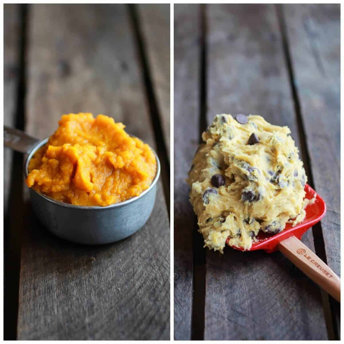 Des barres aux cookies à la citrouille et aux pépites de chocolat (entièrement en farine complète)