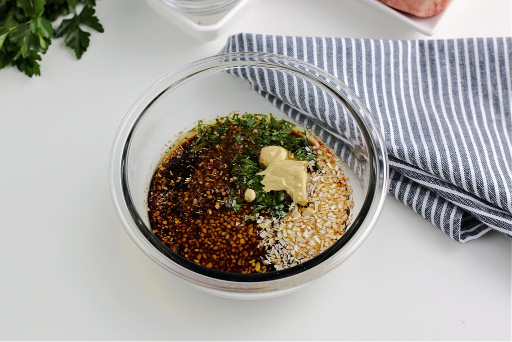 Préparation de la marinade de steak